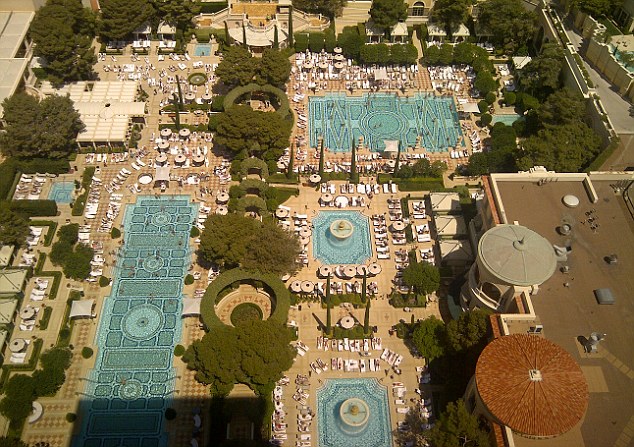 the pools at the Bellagio