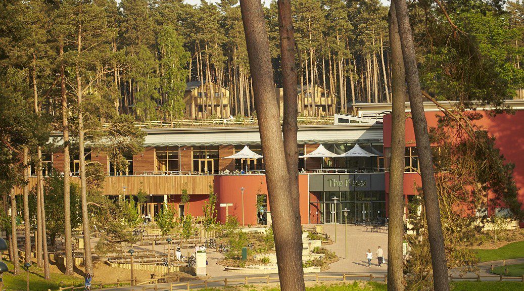 Plaza building at center parcs woburn forest