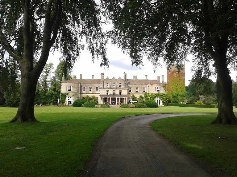 lucknam park hotel view from the drive
