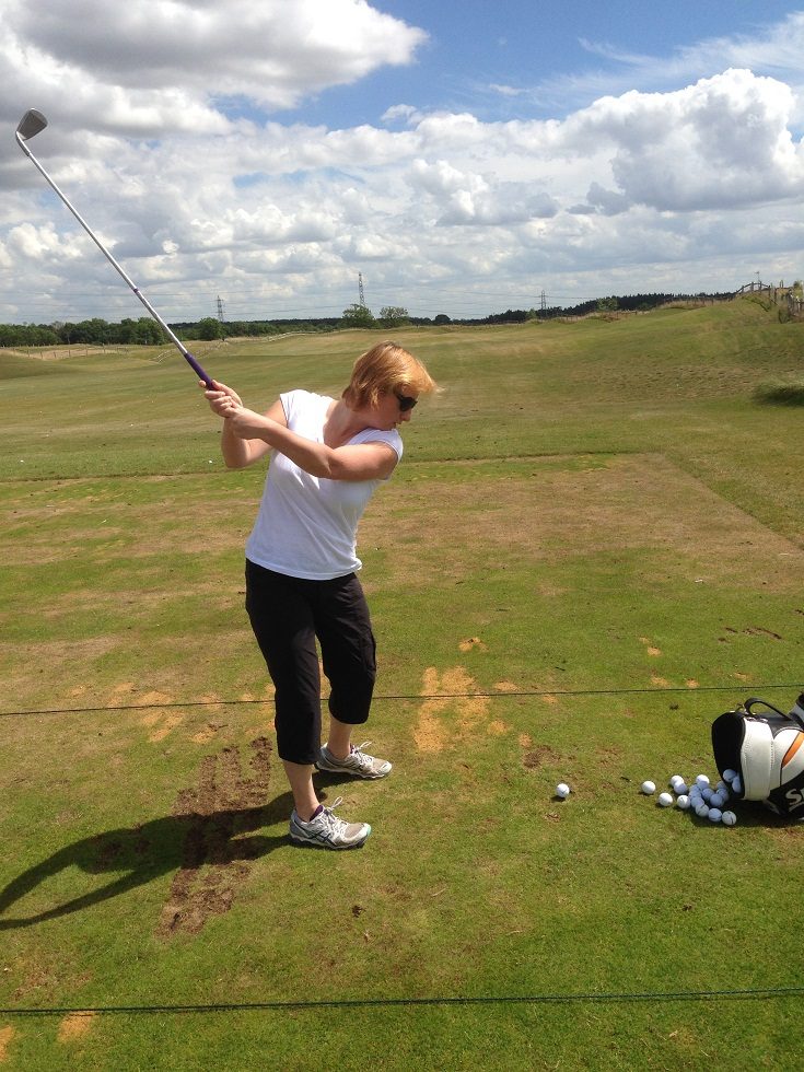 golf swing at centurion golf club Hertfordshire