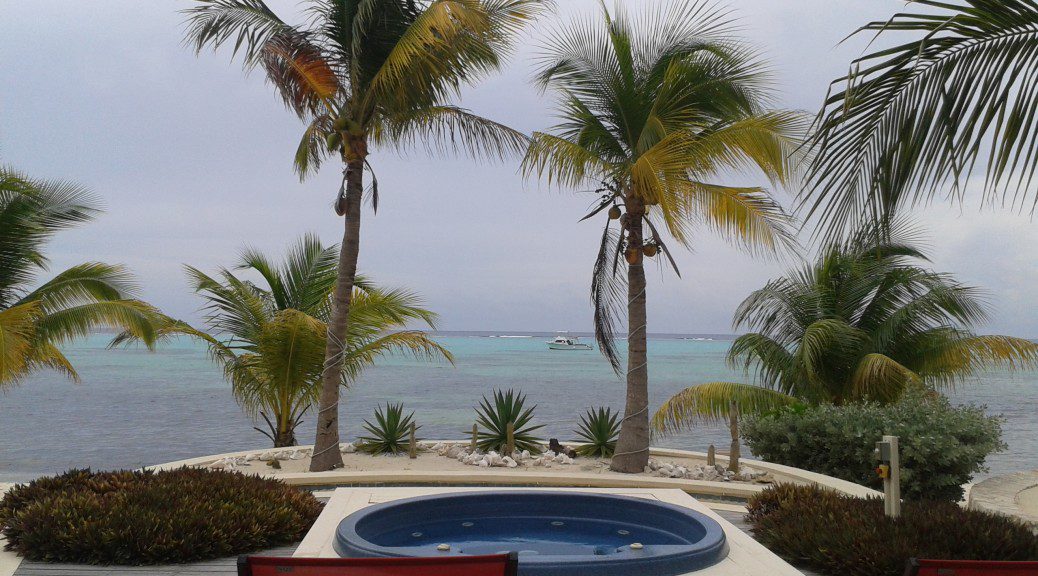 hot tub overlooking the ocean in little cayman