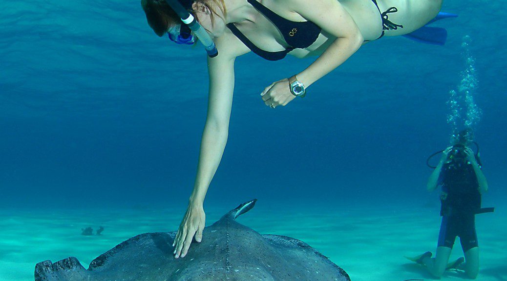 learning to dive in the Cayman Islands
