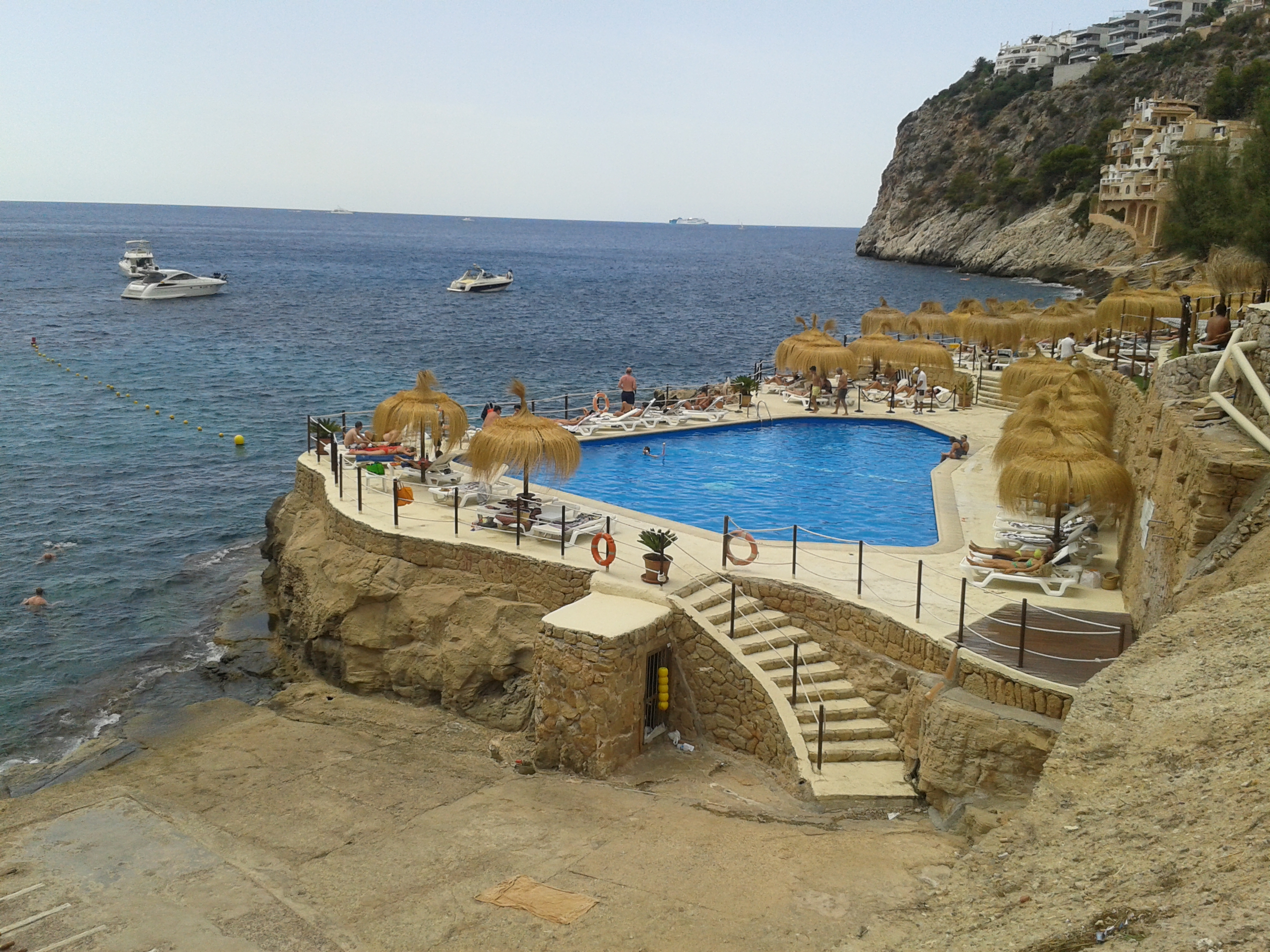 The view from the terrace at Gran Folies restaurant