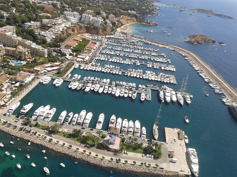 view of Majorca from the air