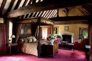 romantic getaways four poster bed at Bailiffcourt hotel