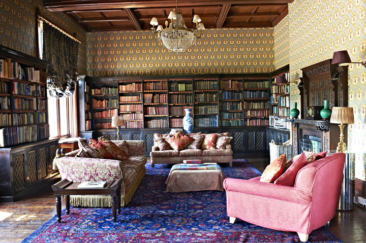 Library at Huntsham Court