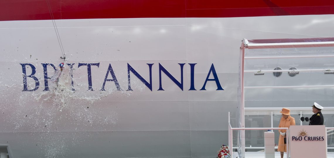 When the Queen launched P&O Cruises new ship Britannia