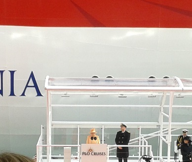 The Queen launches P&O Cruises new ship Britannia 