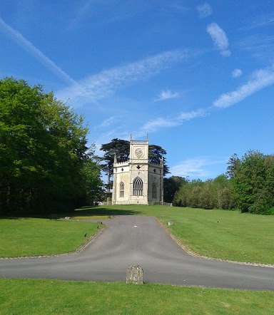 ruined church in the gardens at Hartwell House Buckinghamshire