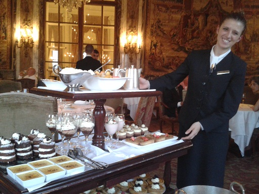 dessert trolley at luton hoo 