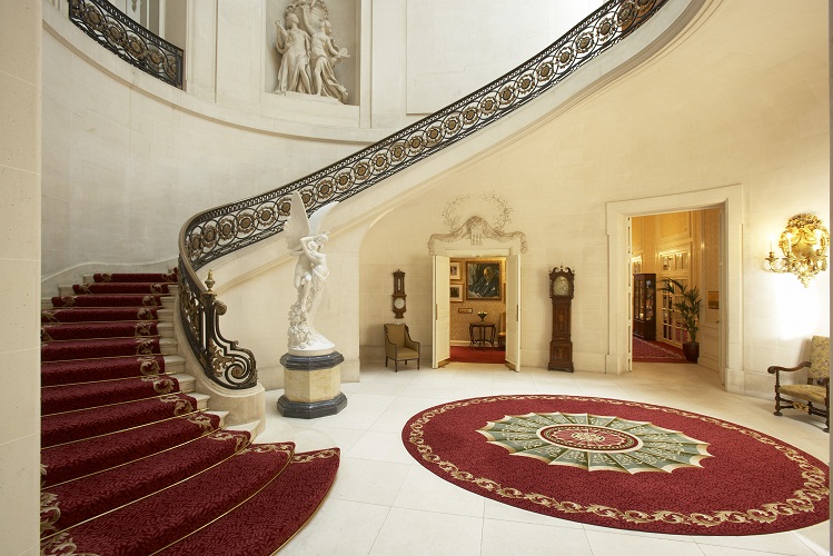 luton hoo hotel and spa curved staircase