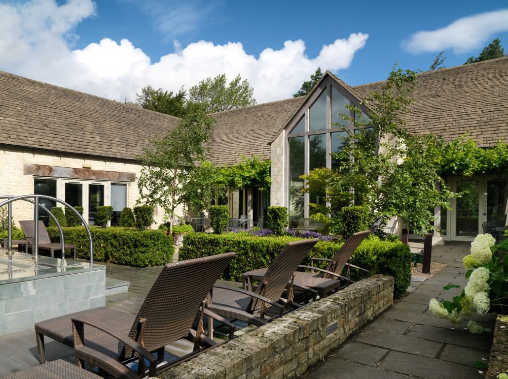 outdoor hot tub at Calcot Manor