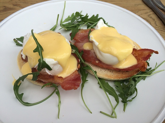 Eggs Benedict at burley manor