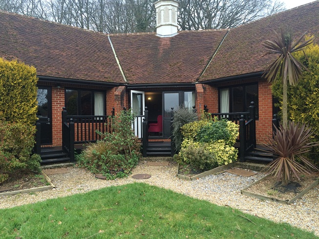 burley manor private decking in the Garden Suites