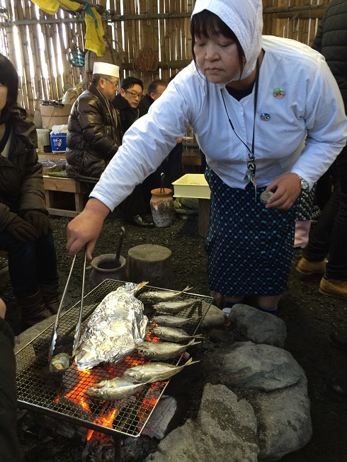 Fresh fish for lunch on the island of Toshijima