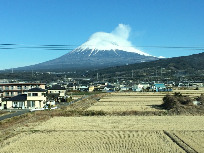 Mount Fuji from the bullet train