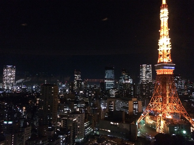 Tokyo tower by night