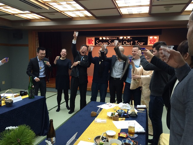 The Seven Samurai chefs say 'Cheers!' on our food tour of Japan