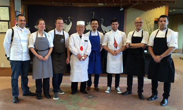 The prize-winning chefs and Toba View head chef Mr Matsuura