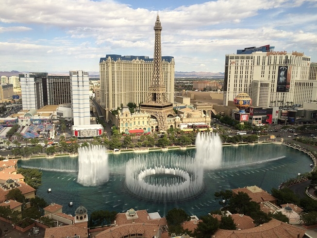 How to apply for an ESTA - picture of Las Vegas Bellagio foundations
