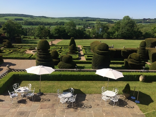 Danesfield House gardens and terrace