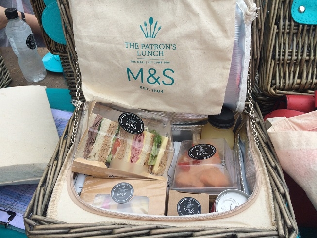 Patron's Lunch inside the M&S hamper