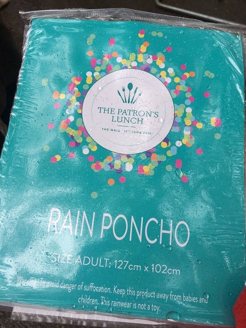 Patron's Lunch rain poncho