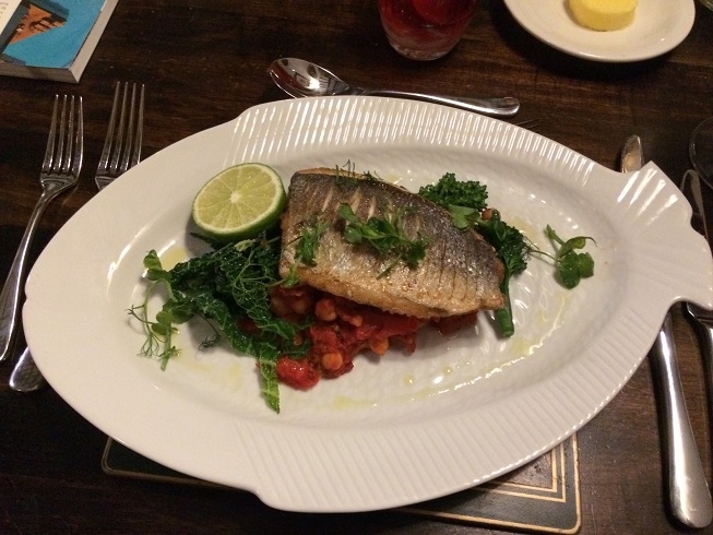 The cod loin came with fennel, crushed pototoes, kale and tomato ragout Old Swan and Minster Mill review