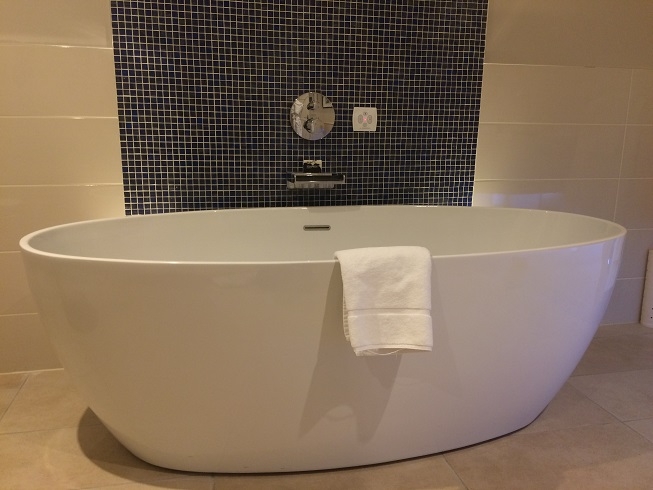 stand-alone bath tub at pennyhill park luxury spa