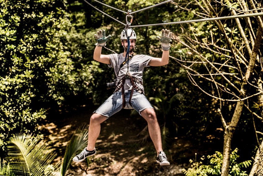 zip-lining in Jamaica