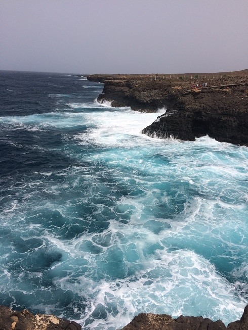 Cape Verde coastline and waves