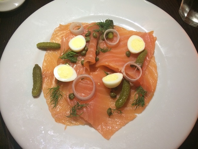 Hotel du Vin Bristol smoked salmon with soft-boiled quails eggs