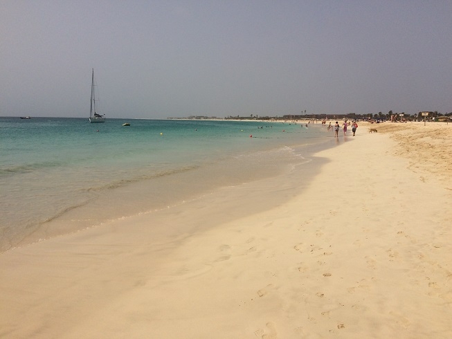 sandy beach Santa Maria Cape Verde