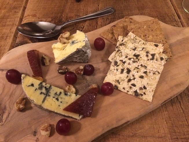 cheese with biscuits at The Bell Inn New Forest