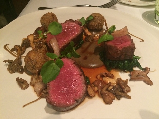 aged fillet of beef at Langshott Manor