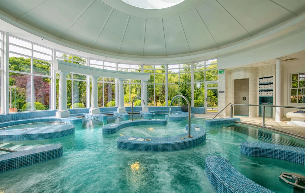 hydrotherapy pool at the luxury spa at Chewton Glen