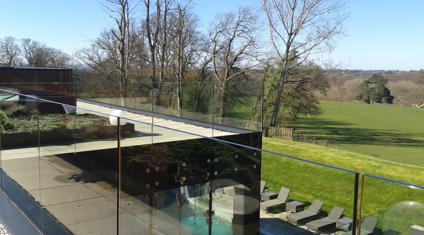 view of the Sussex countryside from the roof terrace