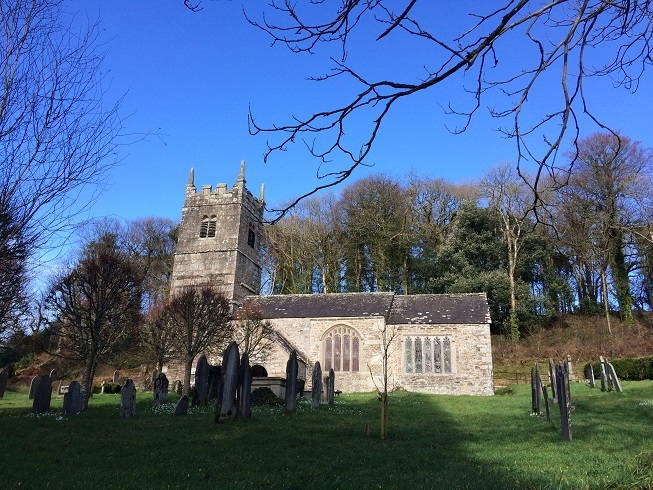 St Peter's church at Lewtrenchard Manor