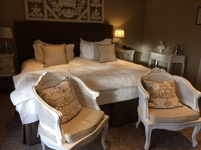 bedroom at Lewtrenchard Manor