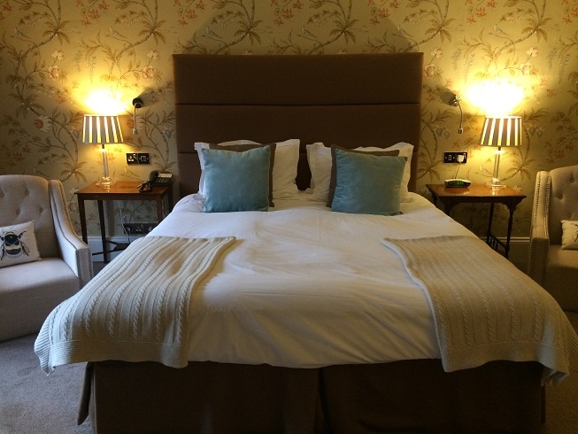 double bedroom at Lewtrenchard Manor