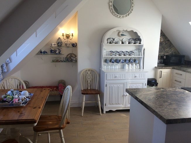 kitchen at Seagulls Suite at Haven Hall on the Isle of Wight