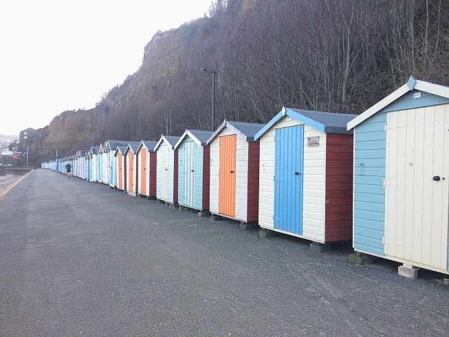 Small Hope beach beach huts on the Isle of Wight