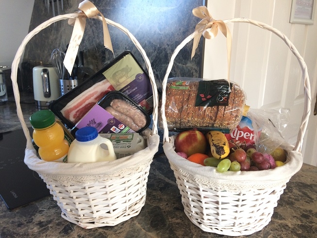 breakfast baskets from Haven Hall B&B on the Isle of Wight