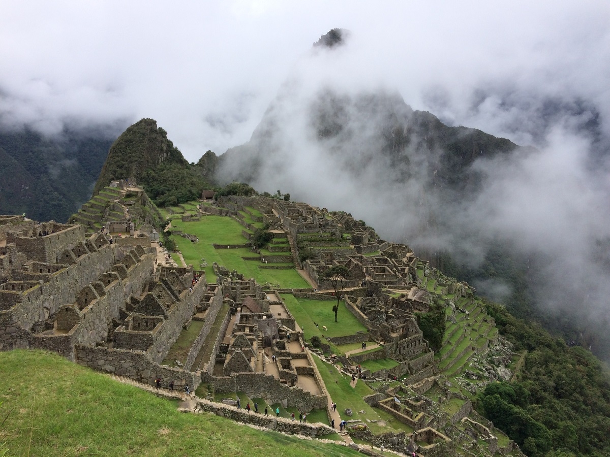 Machu Picchu in the clouds on my Machu Picchu holiday