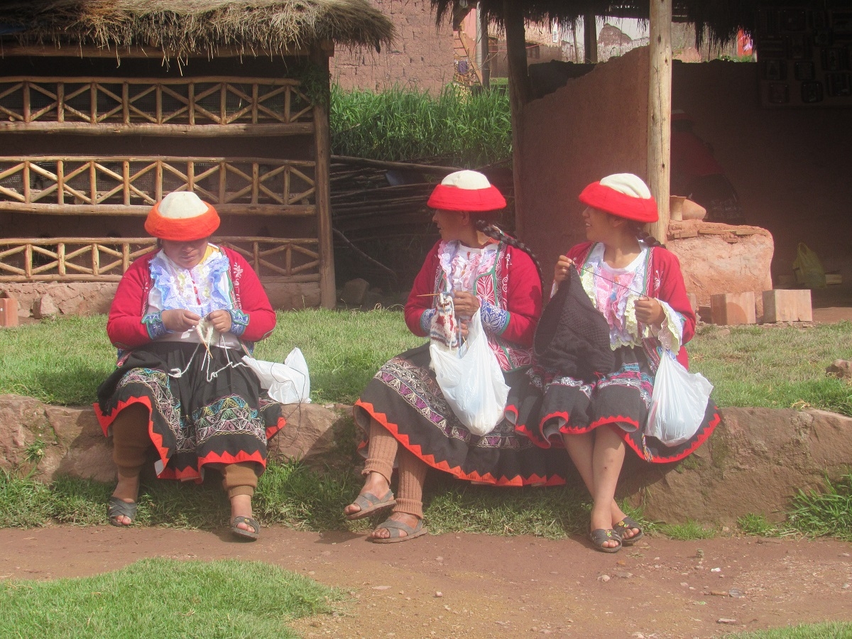 women wearing traditional costume in Peru
