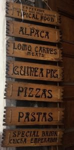 trekking the inca trail to machu picchu menu in Cusco