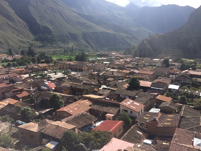 town of Ollantaytambo in the Sacred Valley Peru