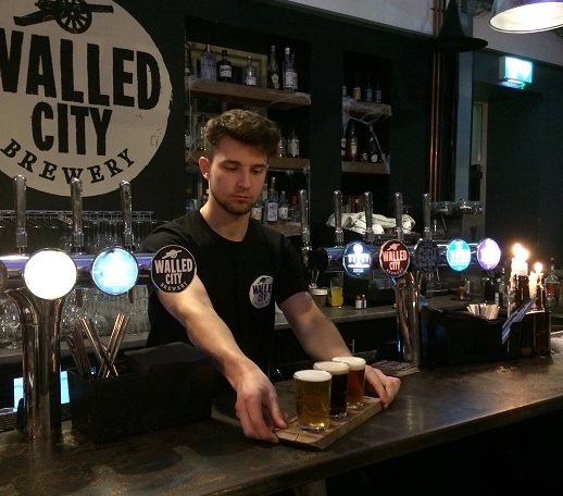 Staff at the Walled City Brewery