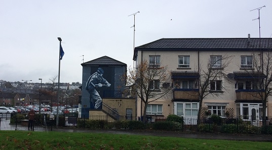 wall mural of a British soldier 