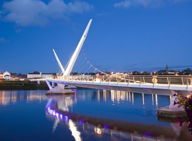 235-metre long Peace Bridge in Derry